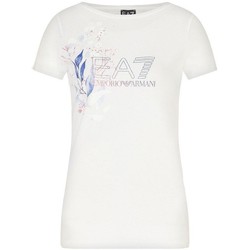 Abbigliamento Donna T-shirt maniche corte Emporio Armani EA7 T-shirt Donna Maxi-logo Bianco