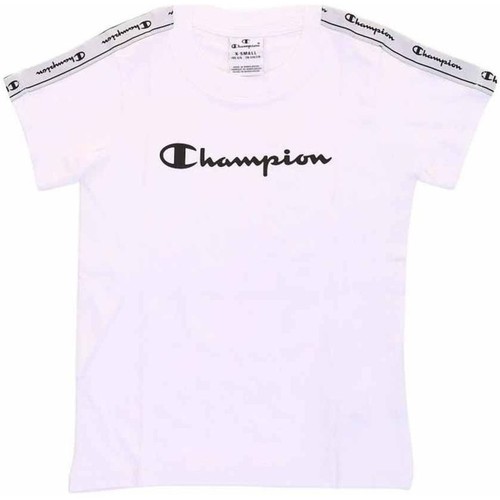 Abbigliamento Unisex bambino T-shirt maniche corte Champion T-shirt Bambina Tape Mania Tee Bianco