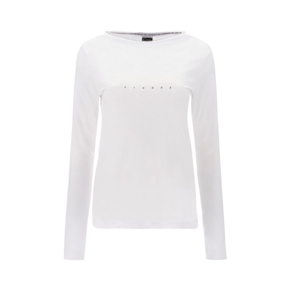 Abbigliamento Donna T-shirts a maniche lunghe Freddy T-shirt Donna Stampa Olografica Bianco