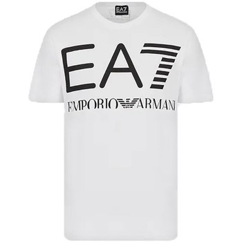 Abbigliamento Uomo T-shirt maniche corte Emporio Armani EA7 T-Shirt Uomo Fundamental Sporty Bianco