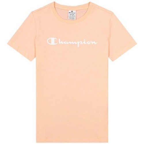 Abbigliamento Donna T-shirt maniche corte Champion T-Shirt Donna Logo Esteso Rosa