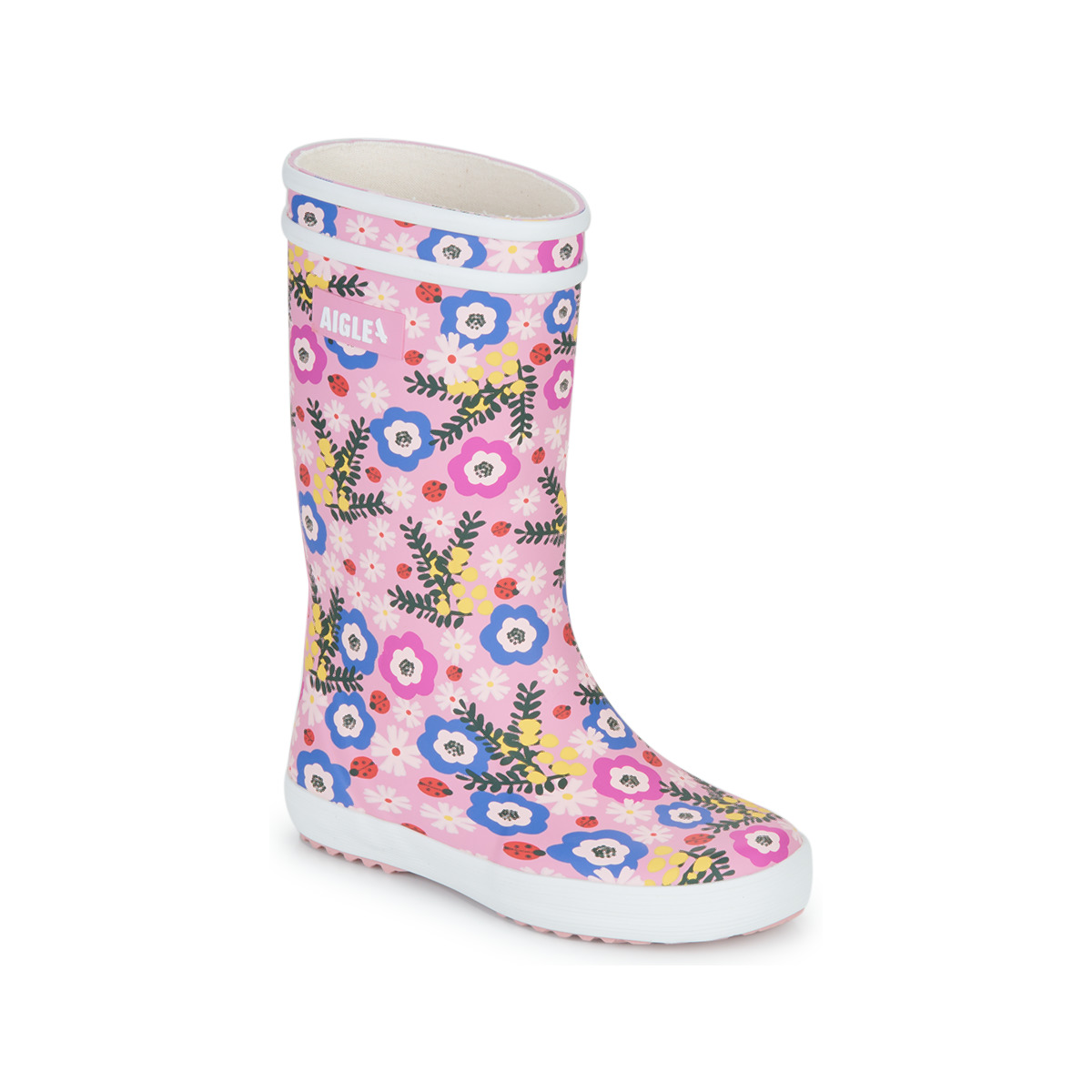 Scarpe Bambina Stivali da pioggia Aigle LOLLY POP PLAY2 Rosa / Multicolore