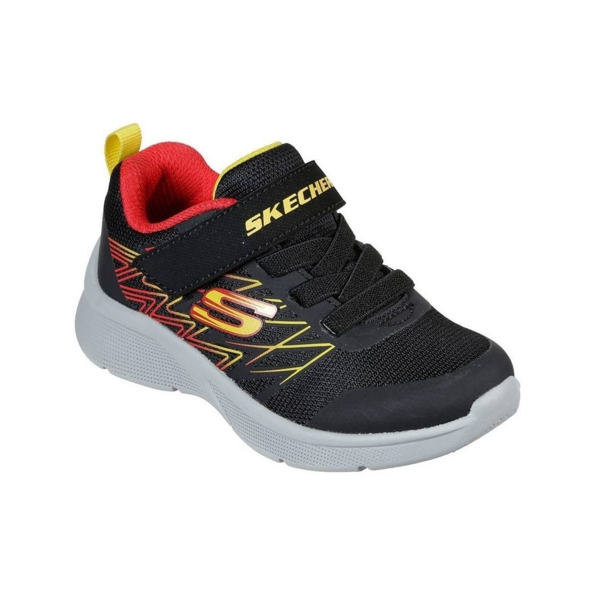 Scarpe Unisex bambino Sneakers basse Skechers Microspec Texlor Nero, Giallo