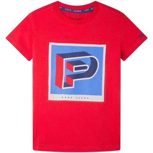 Abbigliamento Bambino T-shirt maniche corte Pepe jeans  Rosso