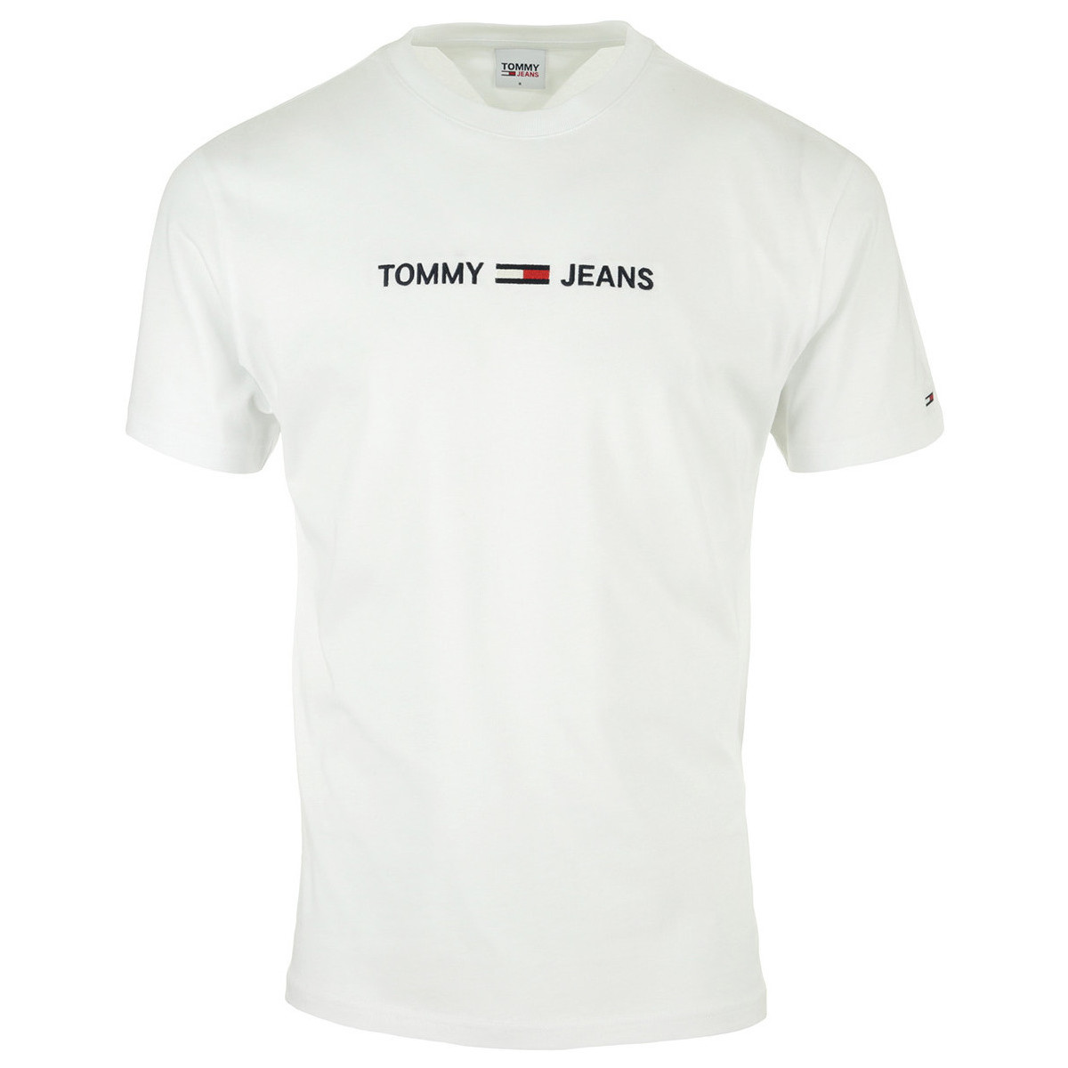 Abbigliamento Uomo T-shirt maniche corte Tommy Hilfiger Straight Logo Tee Bianco