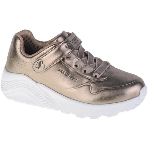 Scarpe Bambina Sneakers basse Skechers Uno Lite - Chrome Steps Argento