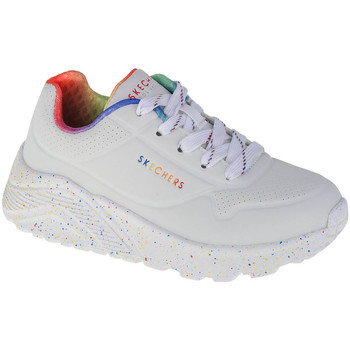 Scarpe Bambina Sneakers basse Skechers Uno Lite Rainbow Speckle Bianco