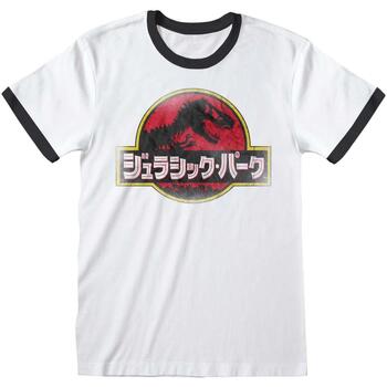 Abbigliamento T-shirts a maniche lunghe Jurassic Park Ringer Bianco