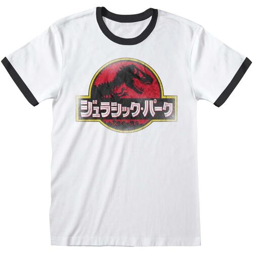 Abbigliamento T-shirts a maniche lunghe Jurassic Park Ringer Bianco