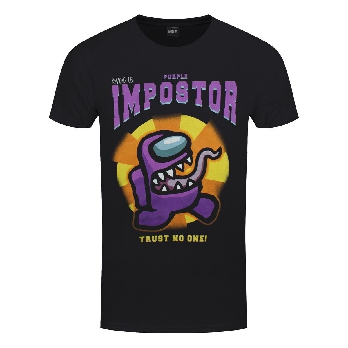 Abbigliamento T-shirts a maniche lunghe Among Us Purple Impostor Nero