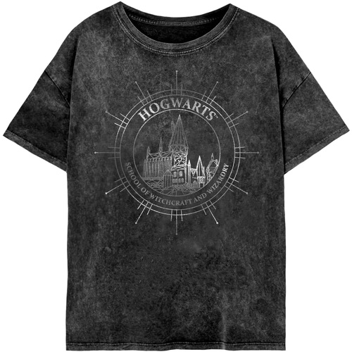 Abbigliamento Donna T-shirts a maniche lunghe Harry Potter Hogwarts Constellation Nero