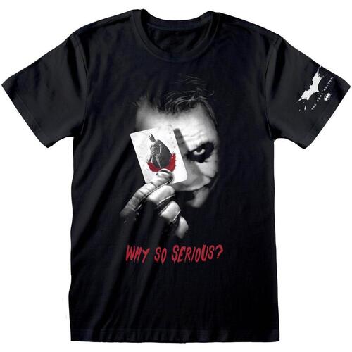 Abbigliamento T-shirts a maniche lunghe Batman: The Dark Knight Why So Serious Nero