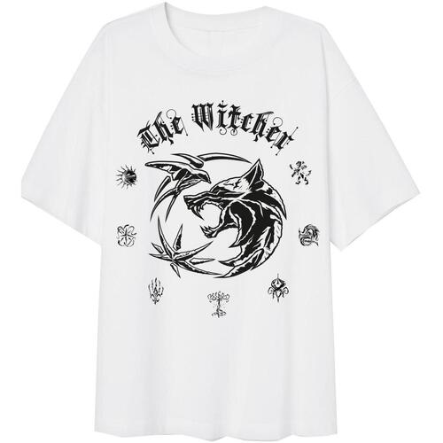 Abbigliamento Donna T-shirts a maniche lunghe The Witcher HE729 Bianco