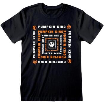 Abbigliamento T-shirts a maniche lunghe Nightmare Before Christmas Pumpkin King Nero
