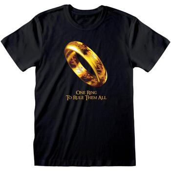 Abbigliamento T-shirts a maniche lunghe Lord Of The Rings One Ring To Rule Them All Nero