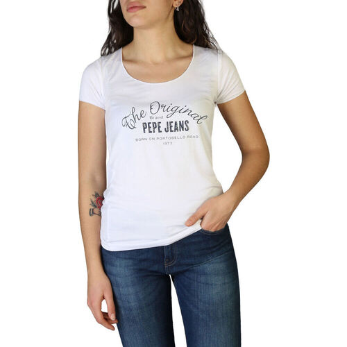 Abbigliamento Donna T-shirt maniche corte Pepe jeans - cameron_pl505146 Bianco