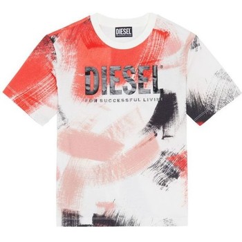 Abbigliamento Unisex bambino T-shirt & Polo Diesel J00573 KYASS TBRUSH OVER-K101 Bianco