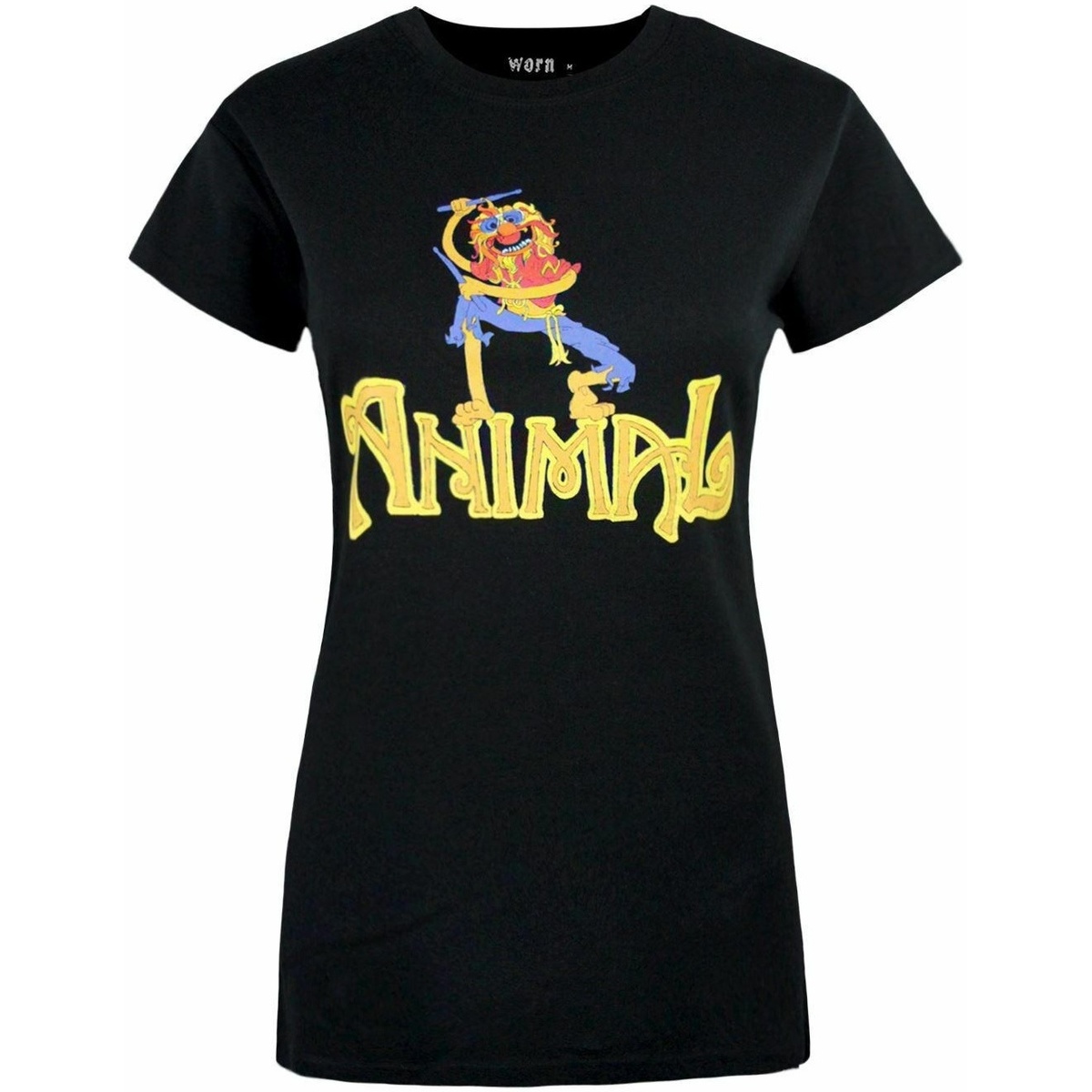 Abbigliamento Donna T-shirts a maniche lunghe Worn Animal Drummer Nero