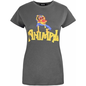 Abbigliamento Donna T-shirts a maniche lunghe Worn Animal Drummer Multicolore