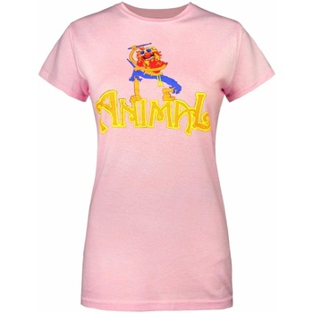 Abbigliamento Donna T-shirts a maniche lunghe Worn Animal Drummer Rosso