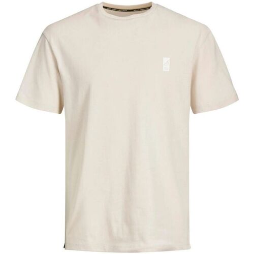 Abbigliamento Uomo T-shirt & Polo Jack & Jones 12205447 EROS TEE-MOONBEAM Beige