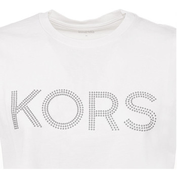 MICHAEL Michael Kors T-Shirt con logo borchiato Bianco