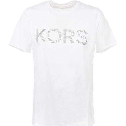 Abbigliamento Donna T-shirt & Polo MICHAEL Michael Kors T-Shirt con logo borchiato Bianco
