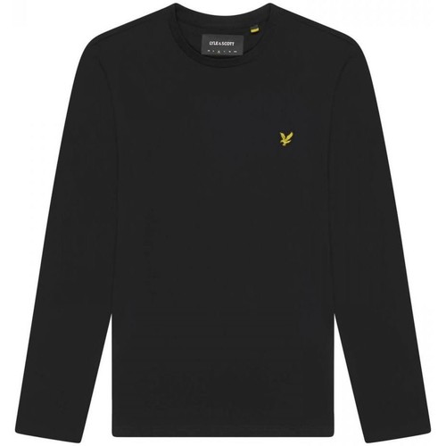 Abbigliamento Uomo T-shirt & Polo Lyle & Scott TS512VOG L/S T-SHIRT-Z86 BLACK Nero