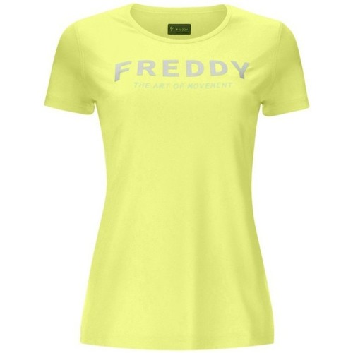 Abbigliamento Donna T-shirt maniche corte Freddy T-shirt Donna Basic Tech Giallo