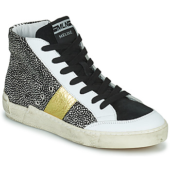 Scarpe Donna Sneakers alte Meline NKC1151-A-6123 Nero / Bianco