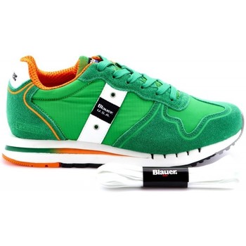 Scarpe Uomo Sneakers Blauer Nylon Running Verde Verde