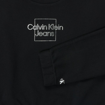 Calvin Klein Jeans METALLIC BOX LOGO SWEATSHIRT Nero