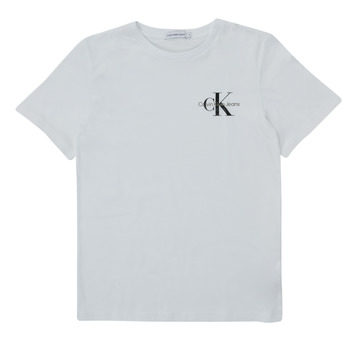 Abbigliamento Bambino T-shirt maniche corte Calvin Klein Jeans CHEST MONOGRAM TOP Bianco