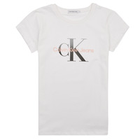Abbigliamento Bambina T-shirt maniche corte Calvin Klein Jeans GRADIENT MONOGRAM T-SHIRT Bianco