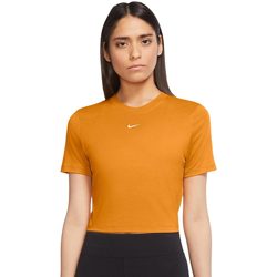 Abbigliamento Donna T-shirt maniche corte Nike W NSW ESSENTIAL TEE SLIM CROP LBR Giallo