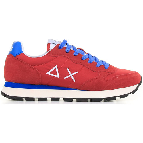 Scarpe Uomo Sneakers Sun68 Sneaker con logo laterale a contrasto Rosso
