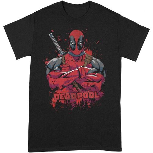 Abbigliamento T-shirts a maniche lunghe Deadpool BI129 Nero