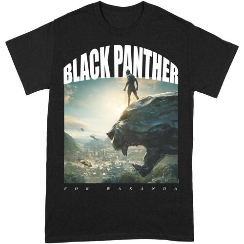Abbigliamento T-shirts a maniche lunghe Black Panther For Wakanda Nero