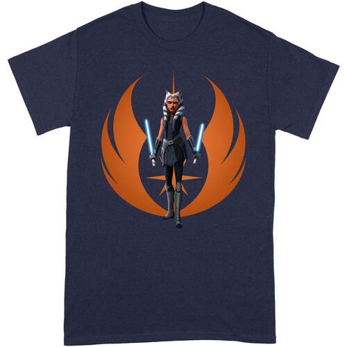 Abbigliamento T-shirts a maniche lunghe Star Wars: The Clone Wars Ahsoka Rebel Pose Arancio