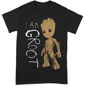Abbigliamento Uomo T-shirts a maniche lunghe Guardians Of The Galaxy I Am Groot Nero