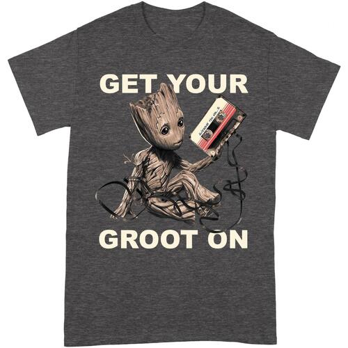 Abbigliamento T-shirts a maniche lunghe Guardians Of The Galaxy Get Your Groot On Beige