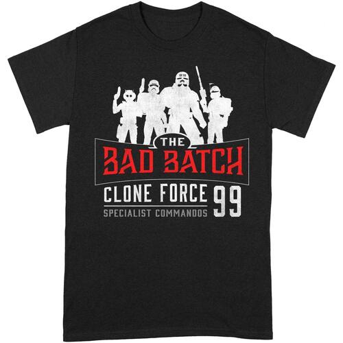 Abbigliamento T-shirts a maniche lunghe Star Wars: The Bad Batch Clone Force 99 Nero