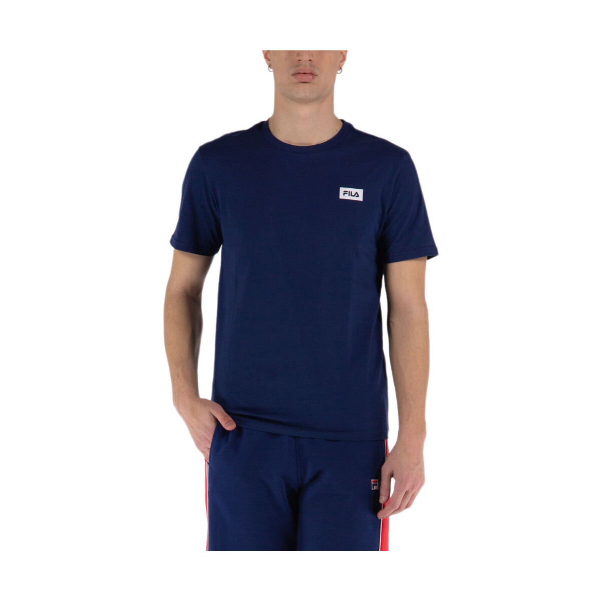 Abbigliamento Uomo T-shirt maniche corte Fila T-shirt  micro logo ( FAM0081) Blu