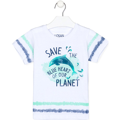 Abbigliamento Unisex bambino T-shirt maniche corte Losan 215-1017AL Bianco