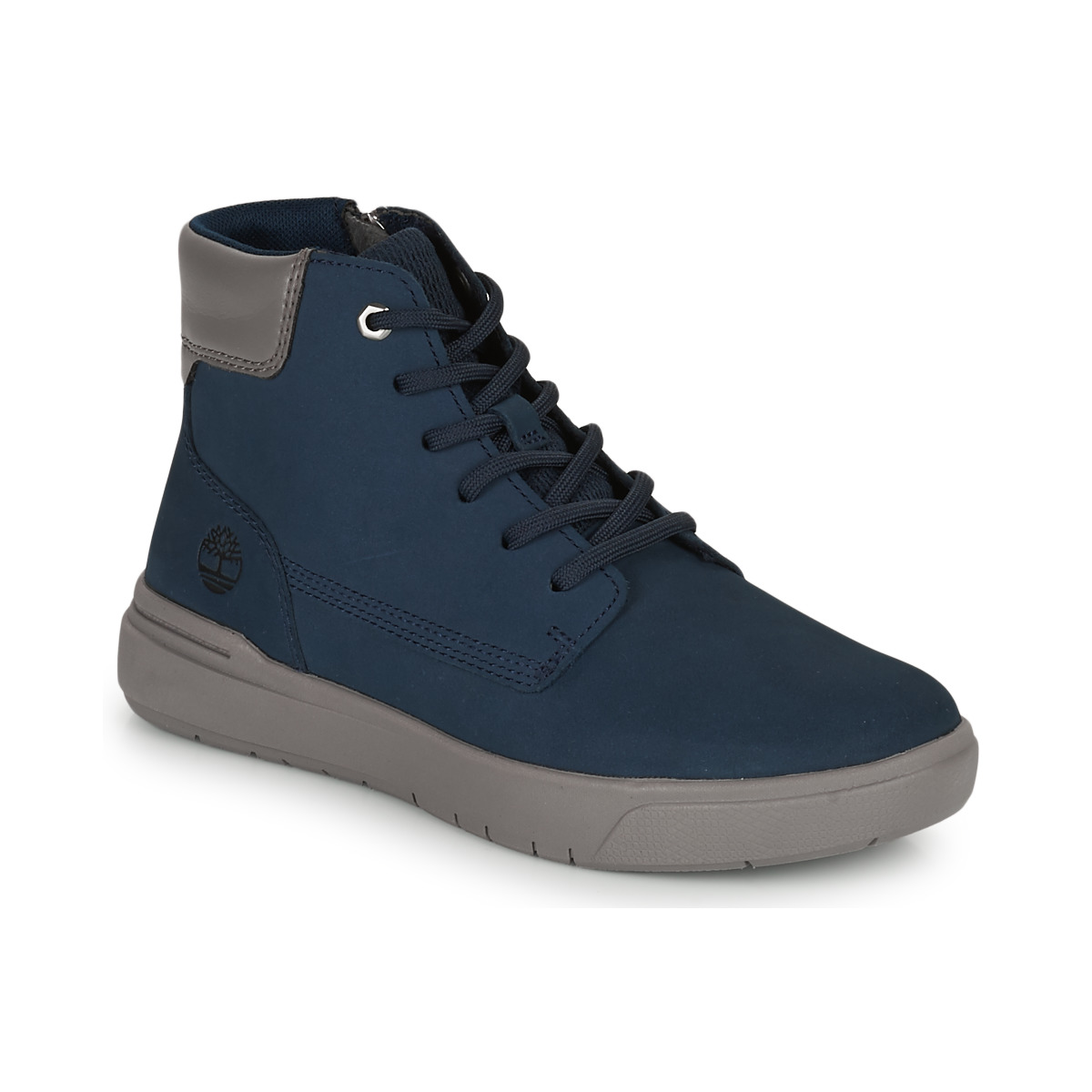 Scarpe Unisex bambino Sneakers alte Timberland Seneca Bay 6In Side Zip Blu