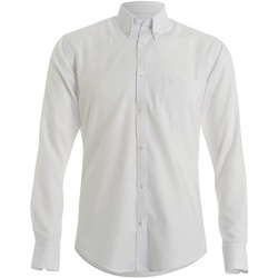 Abbigliamento Uomo Camicie maniche lunghe Kustom Kit Oxford Bianco