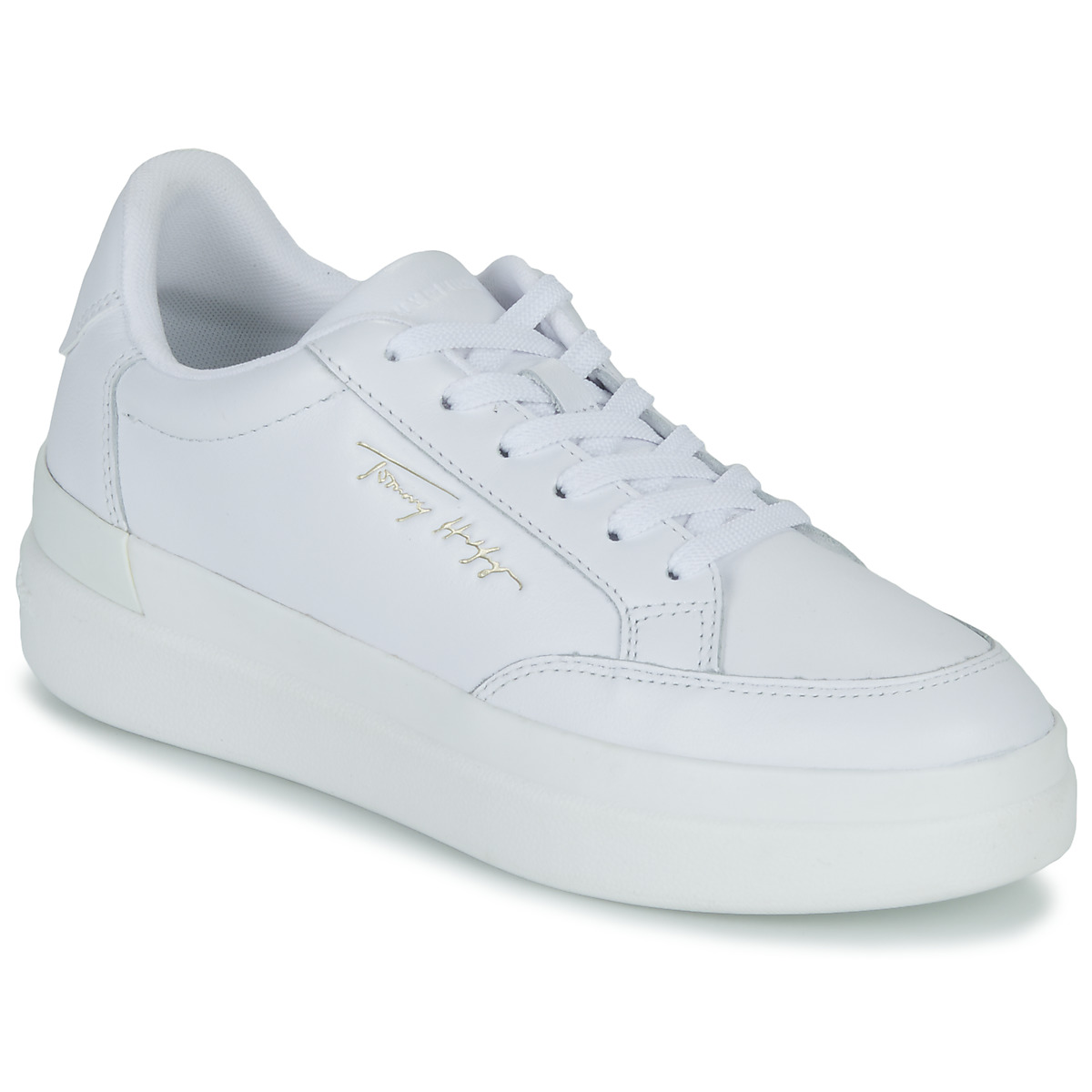 Scarpe Donna Sneakers basse Tommy Hilfiger Th Signature Leather Sneaker Bianco