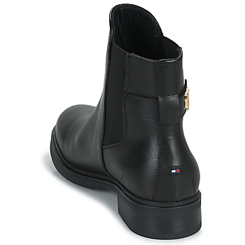 Tommy Hilfiger Coin Leather Flat Boot Nero