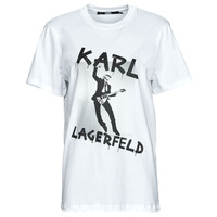 Abbigliamento T-shirt maniche corte Karl Lagerfeld KARL ARCHIVE OVERSIZED T-SHIRT Bianco