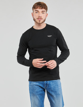 Abbigliamento Uomo T-shirts a maniche lunghe Pepe jeans ORIGINAL BASIC 2 LONG Nero